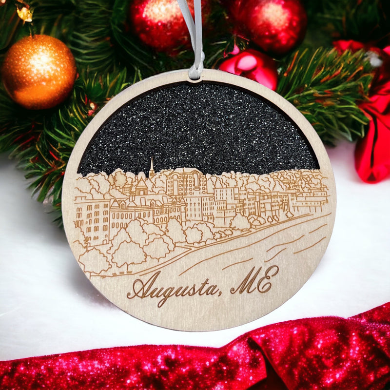 Augusta Maine Skyline Ornament