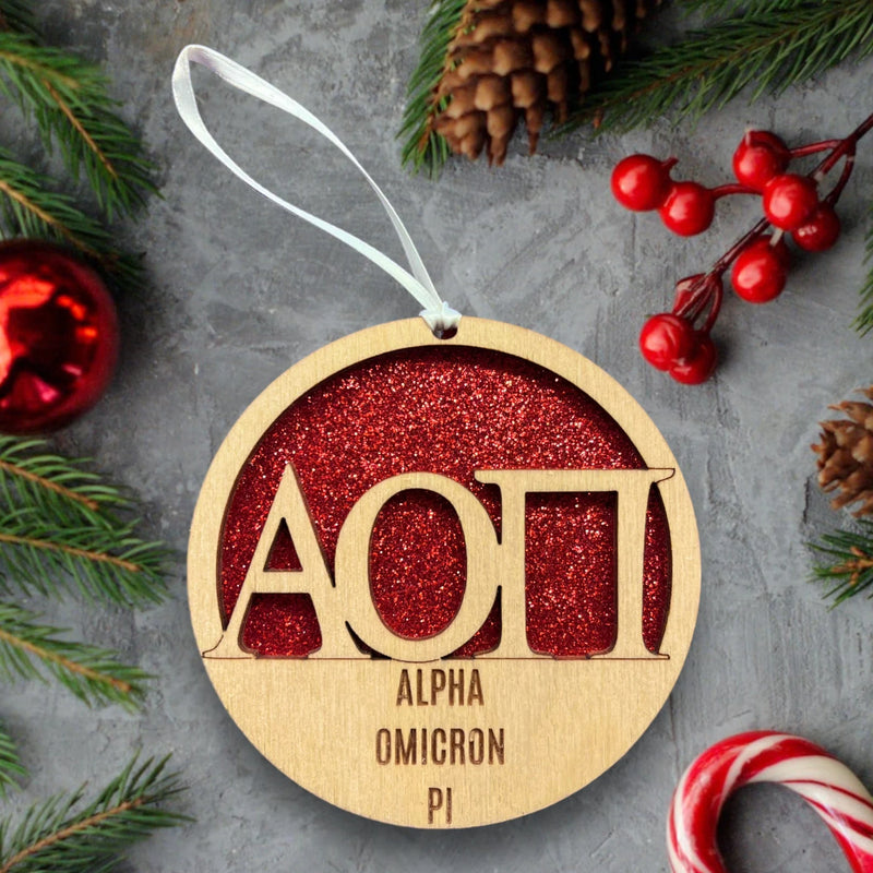 Alpha Omicron Pi Sorority Ornament