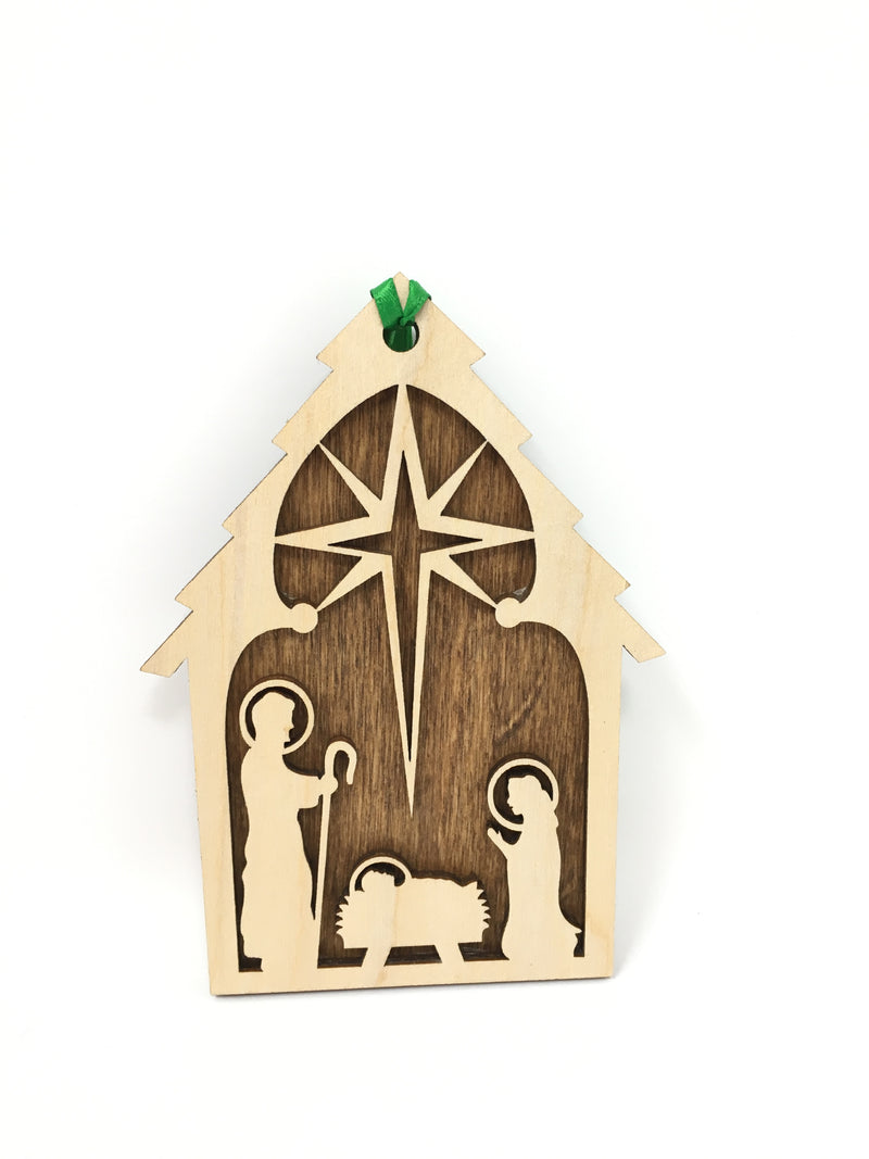 Nativity with wood backing