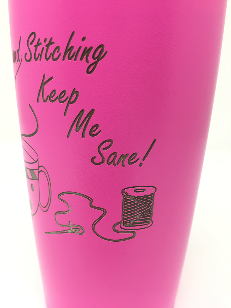 Coffee and Stitching Tumbler