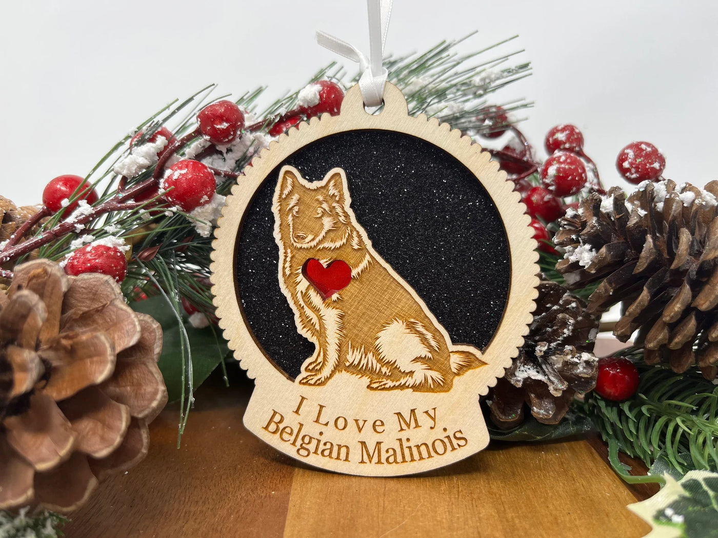 Belgian malinois christmas sales ornament