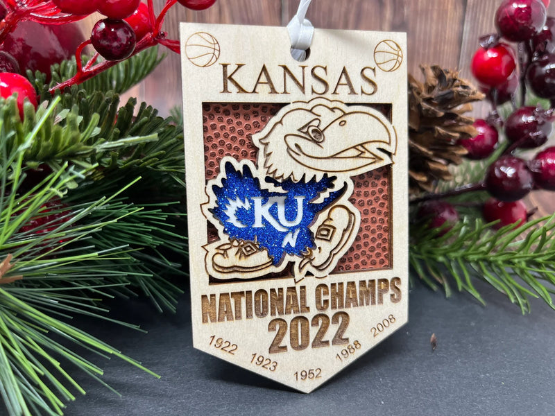 Kansas Jayhawks Christmas ornament
