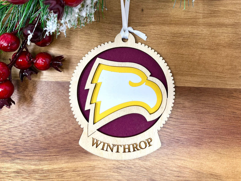 Winthrop Eagles University Christmas ornament
